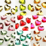 Rhinestones 10mm Prism Cut Heart - 100 pieces