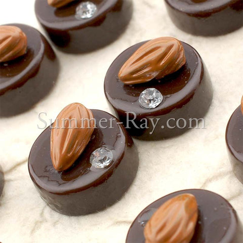 Cabochon Resin Almond Chocolate