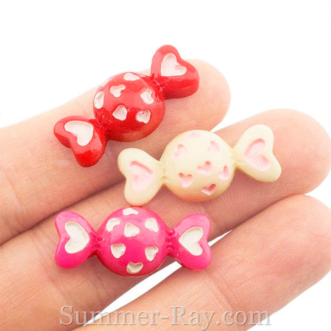 Cabochon Resin Heart Candy