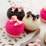 Cabochon Resin Cupcake with Bow