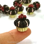 Cabochon Resin Dark Chocolate Berry Cupcake