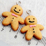 Cabochon Resin Gingerbread Man with Eye Bolt