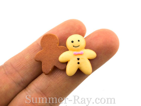 Cabochon Resin Gingerbread Man