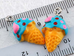 Cabochon Resin Ice Cream Cone with Eye Bolt