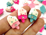 Cabochon Resin Popsicle with Rhinestone