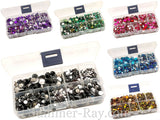 Mixed Size Rhinestones in Storage Box - 3 mm 4 mm 5 mm 6 mm 7 mm and 10 mm