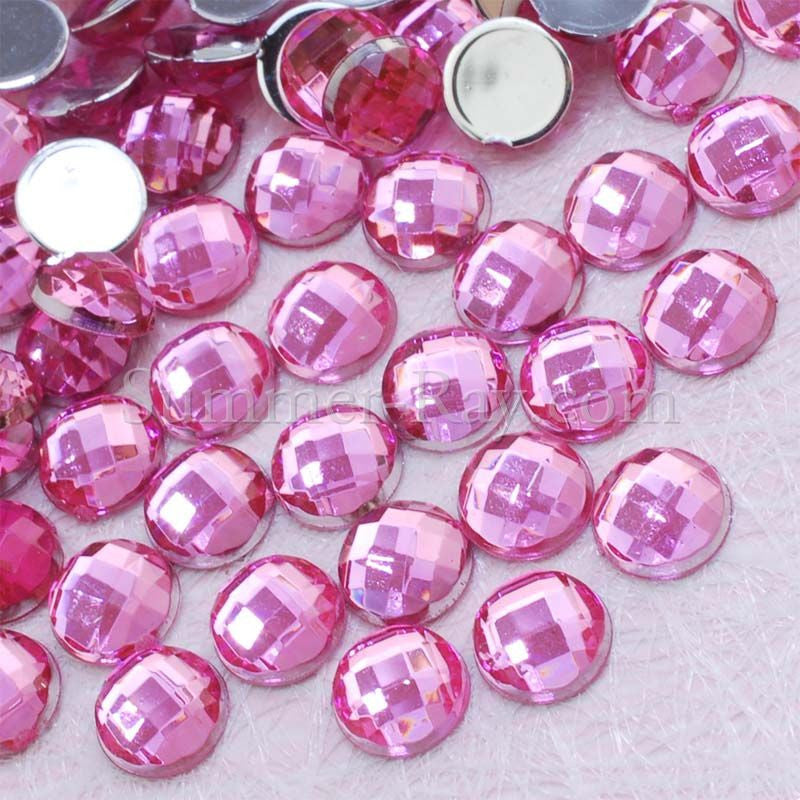 Beadsland Flat Back Crystal Rhinestones Round Gems, Light Pink (1.9-2.0mm)  SS6/1440pcs