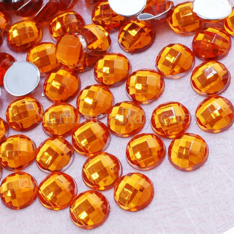 Large Round Orange Crystal Rhinestones. Front And Side View. Isolated On  White. Stock Photo, Picture and Royalty Free Image. Image 117033314.