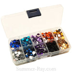 Rhinestones 7mm Mixed Color in Storage Box - 1000 or 1500 pieces