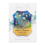 Personalized Wooden Save the Date Magnet Wedding Invitation with Cards & Envelopes She Said Yes to His Love