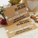 Personalized Double Layer Kraft Save the Date Tags