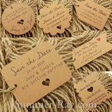 Personalized Kraft Wedding Save the Date Tags