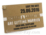 Personalized Double Layer Kraft Save the Date Tags