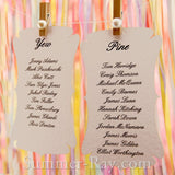 Personalized White Antique Violin Seating Plan Tag