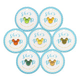 Baby Shower Ready to Pop Favor Gift Tags with Mixed Color Rhinestone