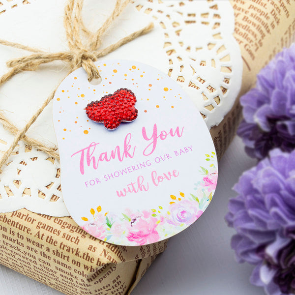 Watercolor Floral Thank You Tags - Baby Shower Bridal Shower Thank You –  CraftyKizzy