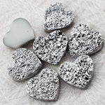 12 mm Silvery Heart Rhinestones