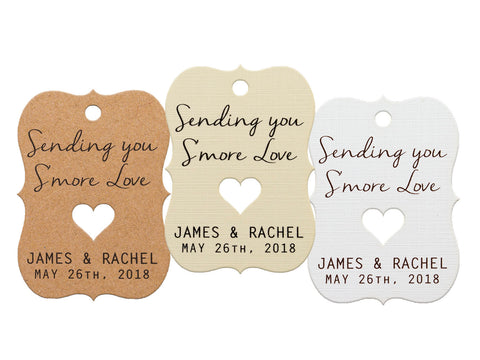 Personalized Sending You S'more Love Favor Tags