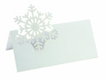 White Laser Cut Wedding Snowflake Winter Theme Frozen Theme Place Cards
