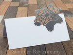 Personalized Snowflake Winter Wedding Place Card