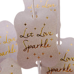 Gold Foil Hot Stamping Let Love Sparkle Wedding Sparkler Tags
