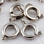 White Gold Plated Springing Clasps