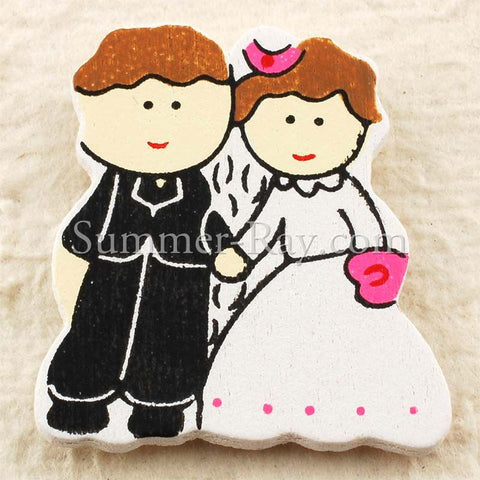 Wooden Bride and Groom Embellishment
