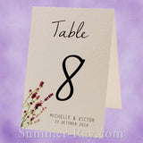 Personalized Lavender Garden Table Number