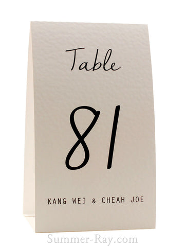 Personalized White Nella Sue Table Number