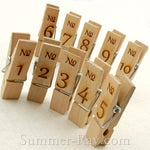 Wooden Peg Engraved Numbers - 10 to 50 pieces
