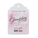 Water Color Thank You for Showering Our Baby with Love Baby Shower Favor Tags