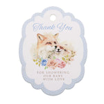 Thank You for Showering Our Baby with Love Fox Themed Baby Shower Thank You Tags Favor Tags