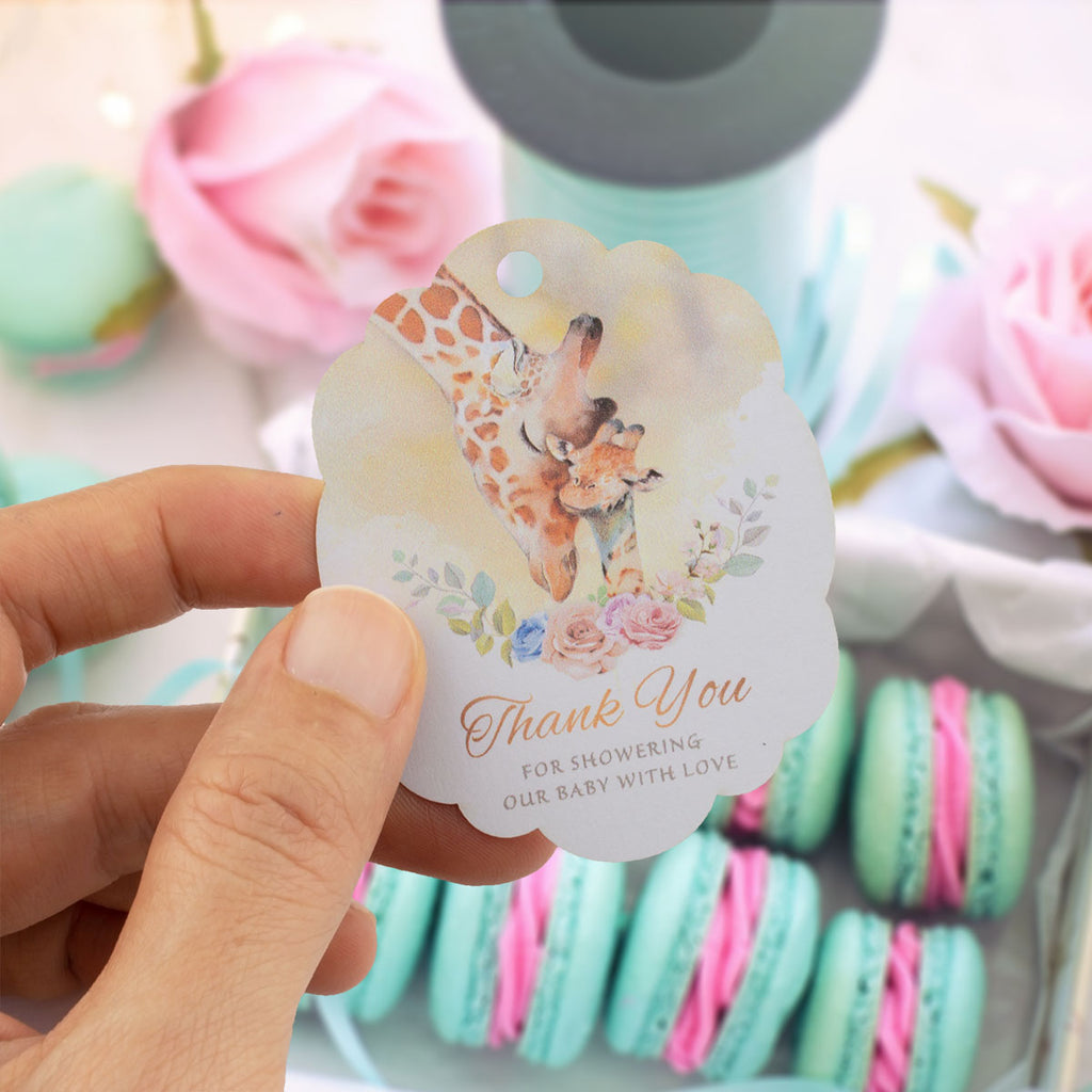 Baby Shower Favors 50 PCS Baby Shower Thank You Tags - Blue Elephant Onesie Shaped Gift Tags For Party Favors Baby Shower Favors For Boys Tags