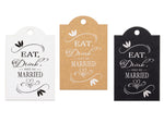 Eat Drink and be Married Wedding Favors Gift Tags Thank You Tags