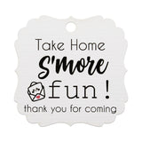 50pcs Elegant Square Take Home S'More Fun Birthday Baby Shower Bridal Shower Wedding Party Favor Gift Tags