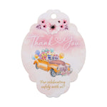 Thank You for Celebrating Safely with Us Driving by Tags Bridal Shower Birthday Favor Tags Party Parade Tags