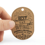 Personalized Wedding Welcome Gift Tags Best Day Ever Bridal Shower Welcome Bag Oval Tags