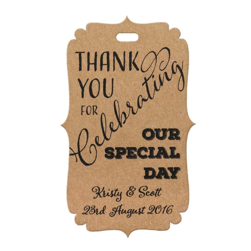 Personalized Thank You Favor Tags - 24 Pc.