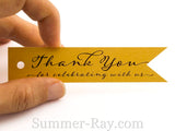 Pennant Flag Thank You for Celebrating with Us Favor Tags