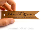 Pennant Flag Thank You for Celebrating with Us Favor Tags