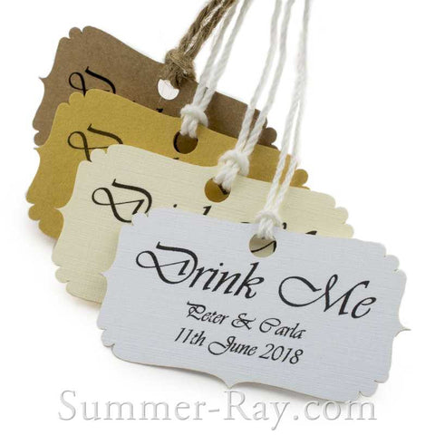Personalized 'Drink Me' Gift Tags