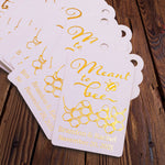 Personalized Gold Foil Hot Stamping Shimmered White Royale Meant to Bee Favor Gift Tags