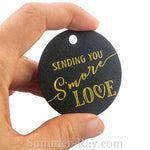 Gold Foil Hot Stamping S'More Love Round Favor Tags