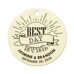 Personalized Wedding Welcome Gift Tags Best Day Ever Bridal Shower Welcome Bag Round Tags