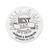 Personalized Wedding Welcome Gift Tags Best Day Ever Bridal Shower Welcome Bag Round Tags