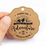 Personalized Scallop Thanks for Joining Us on Our Adventure Wedding/Bridal Shower Favor Gift Tags in Nature Theme