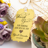 Personalized Bracket Thank You for Sharing our Special Day Favor Tags
