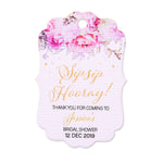Personalized Sip Sip Hooray Champagne Mini Wine Bottle Wedding Bridal Shower Tags