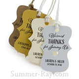 Personalized Little Violin Warmest Thanks for Joining Us Gift Tags