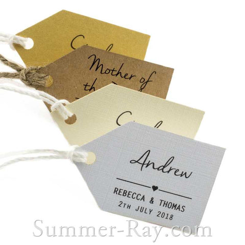 Individually Personalized Guest Names Little Arrow Favor Tags